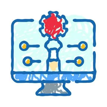 Computer system failure virus malware bug Stock-Illustration
