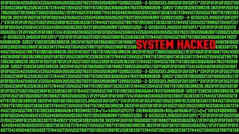 Computer System Hacked Terminal Concept 스톡 일러스트