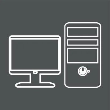 Computer System Stock Illustration