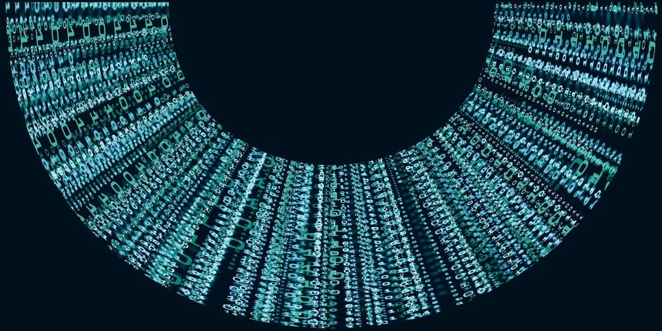 Computer system information concept Abstract binary code technology   The bac Stock Illustration