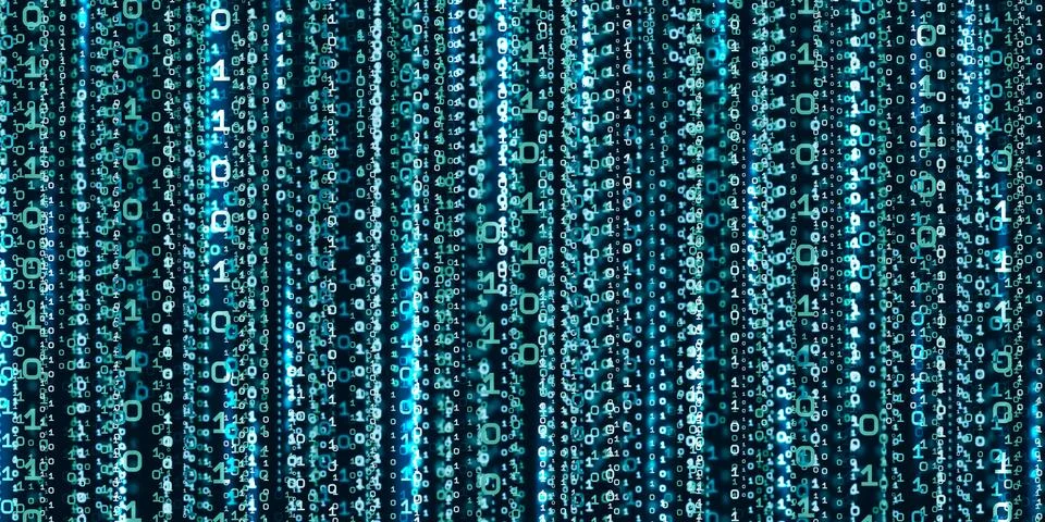 Computer system information concept Abstract binary code technology   The bac Stock Illustration