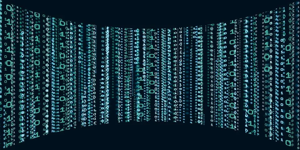 Computer system information concept Abstract binary code technology   The bac Stock Illustration