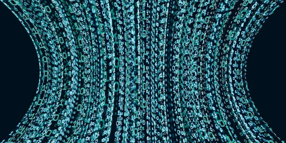 Computer system information concept Abstract binary code technology   The bac Stock Illustration