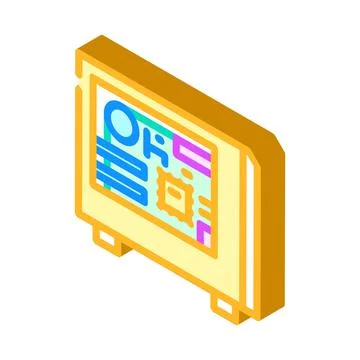 Computer system isometric icon vector illustration Stockillustratie
