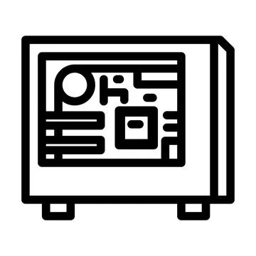 Computer system line icon vector illustration Illustrazione stock