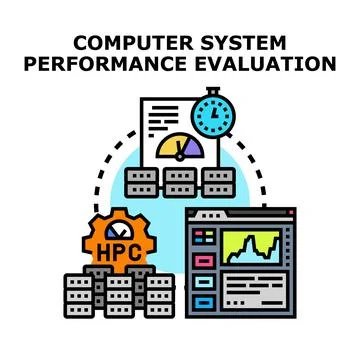 Computer system performance evaluation and optimization concept Stock-Illustration
