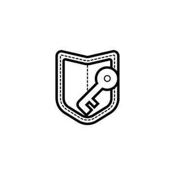Computer system protection shield symbol Stock-Illustration