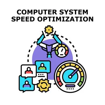 Computer system speed optimization concept illustration Stock-Illustration