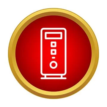Computer system unit displaying components in a digital icon イラスト素材