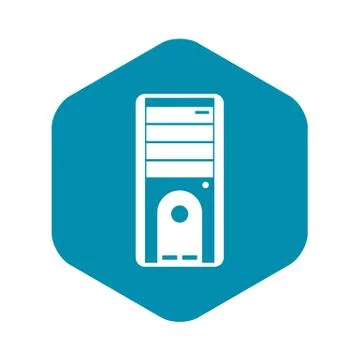 Computer system unit icon, simple style Stock Illustration