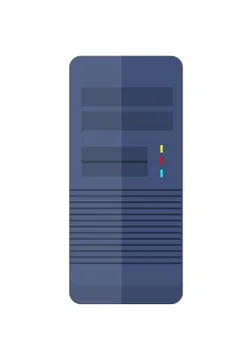 Computer System Unit Stock Illustration