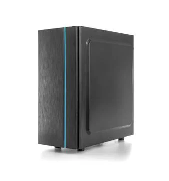 Computer system unit isolated on a white. Stock Photos