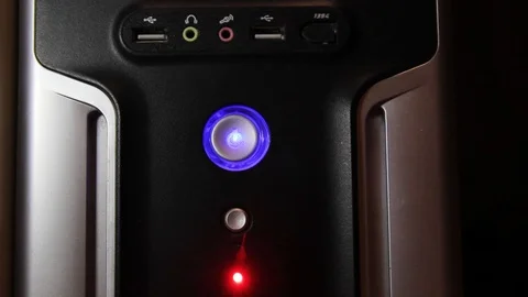 Computer system unit in operation Video stock 86359721