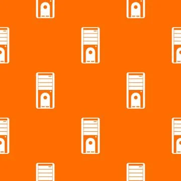 Computer system unit pattern seamless Illustrazione stock