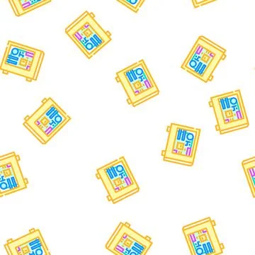 Computer system vector seamless pattern Stock Illustration