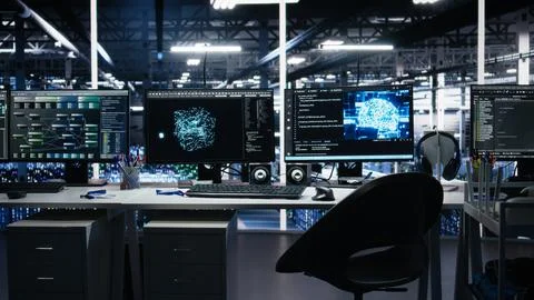 Computer systems in data center managing network resources using AI Stock Photos