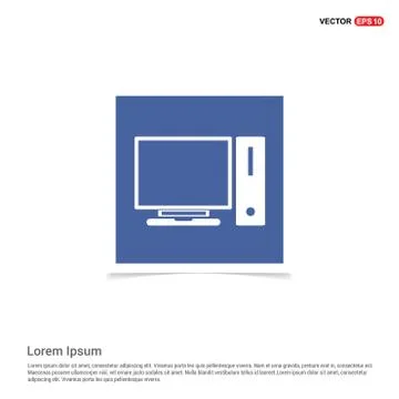 Computer Sysytem Icon - Blue photo Frame イラスト素材