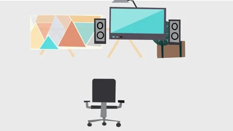 Computer table Stock Footage 142065356