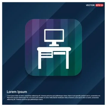 Computer Table Icon イラスト素材