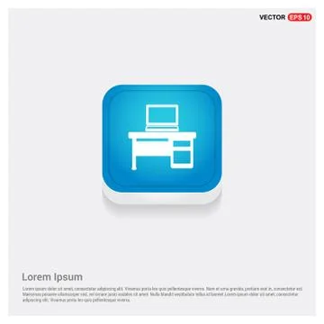 Computer Table Icon Illustrazione stock