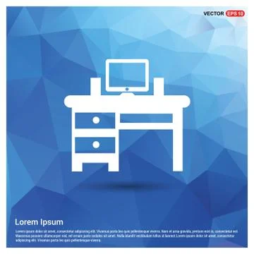 Computer Table Icon イラスト素材