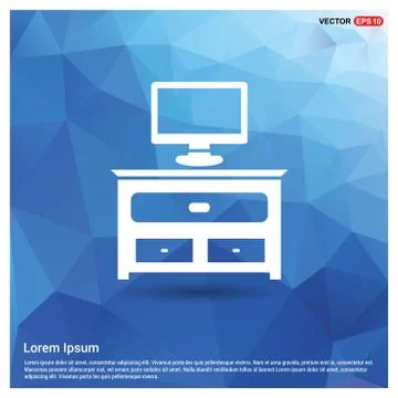 Computer Table Icon Illustrazione stock