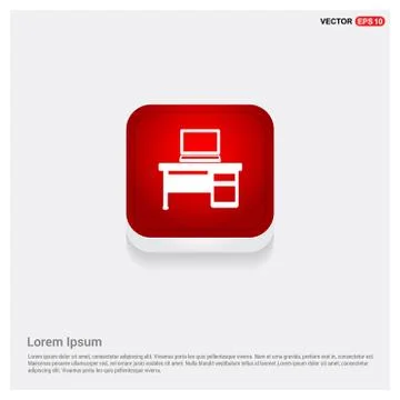 Computer Table Icon Stock Illustration