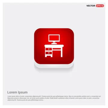 Computer Table Icon Illustrazione stock