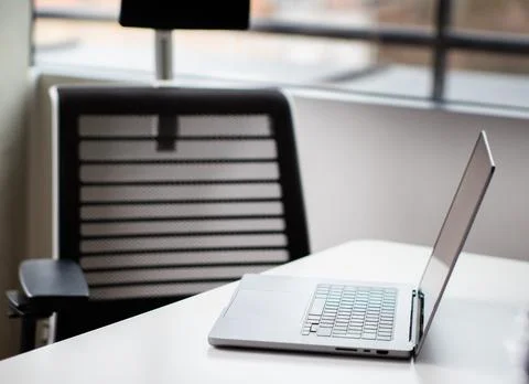 Computer on the table in the office Stock Photos