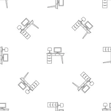 Computer table pattern seamless Stock Illustration