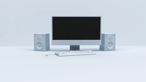 Computer on the table, workplace. イラスト素材