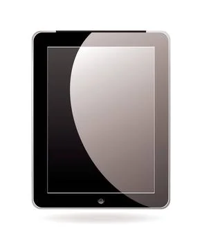 Computer tablet black Modern hand held or laptop mobile computer with touc... Stock Photos