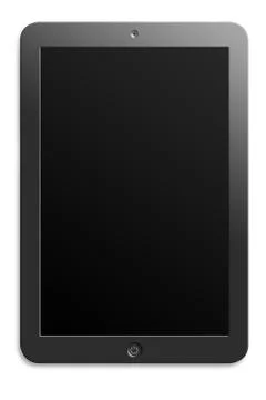 Computer tablet with blank screen Illustrazione stock