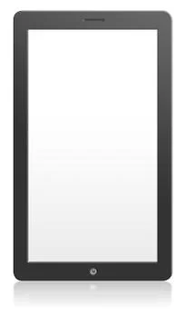 Computer tablet with blank screen with reflection Stock Illustration