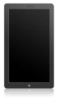 Computer tablet with blank screen with reflection Stock Illustration