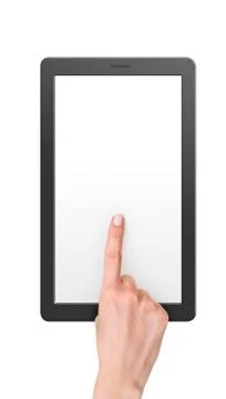 Computer tablet with blank screen with reflection Stock Photos