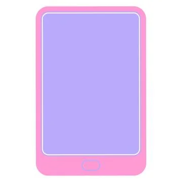 Computer tablet in bright neon color Stock Illustration