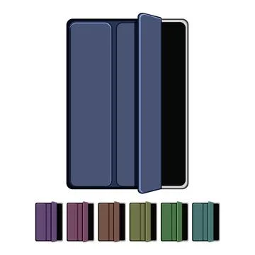 Computer tablet case cartoon vector graphic Stock Illustration