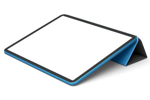 Computer tablet with cover case isolated on white background. Stock Illustration