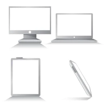 Computer, tablet, laptop Illustrazione stock