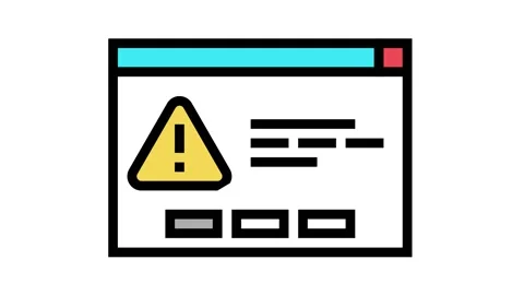 Computer task error color icon animation Stock Footage 157340213