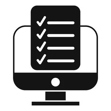 Computer task schedule icon simple vector. Event time Stockillustratie