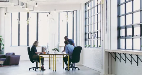 Computer, teamwork man or programmer working for cybersecurity, coding or data Stock Footage 241078448