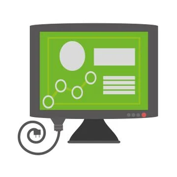 Computer technical circuit electronic Illustrazione stock