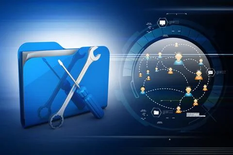 Computer technical service concept Computer technical service concept Copy... Foto stock