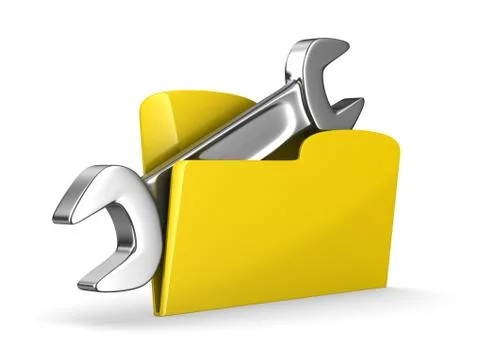 Computer technical service. Isolated 3D image Stock Illustration