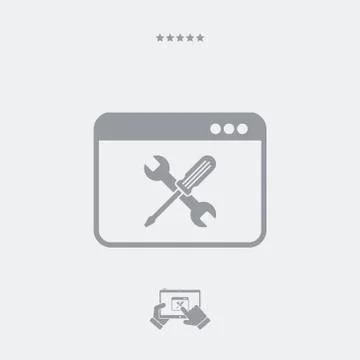 Computer technical support icon Stock Illustration