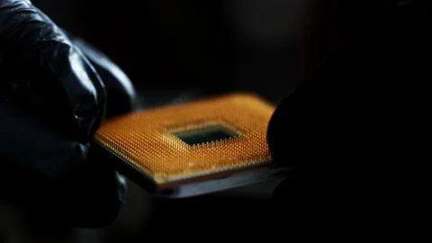 Computer Technician Holding Pc Processor Stock Footage 314041512