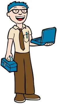 Computer technician Stock Illustration