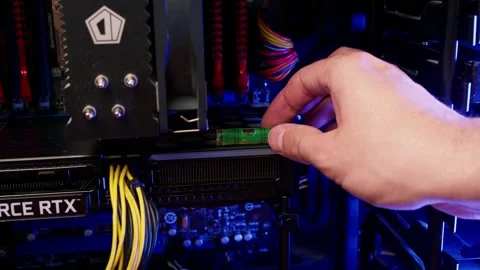 Computer technician installing hard disk in PC case. . Minsk, Belarus - April 7 Stock Footage 278190649